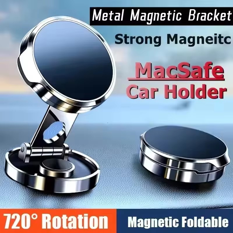 Phone Stands - Round Folding Magnetic Car Holder 360