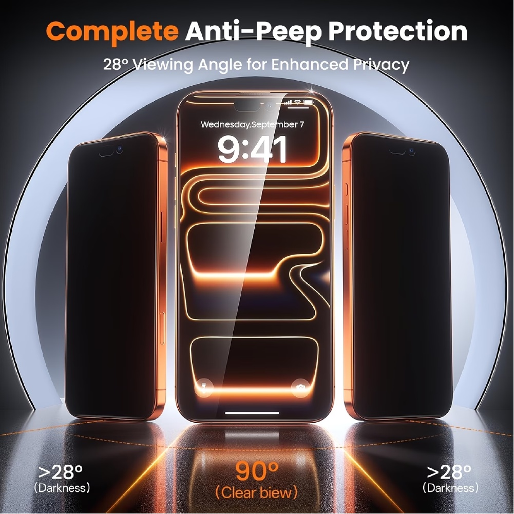 [5 Pcs Set] 3 Pcs Privacy Temp - Anti Spy Privacy Glass Case review and price