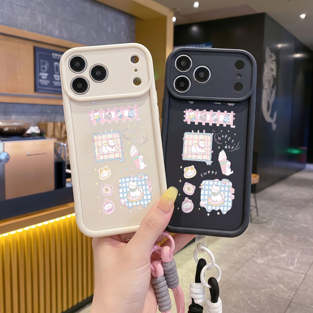 Wrist Strap Cartoon Cute Cat L - Cute Cartoon Wrist Strap Silicone Case review and price