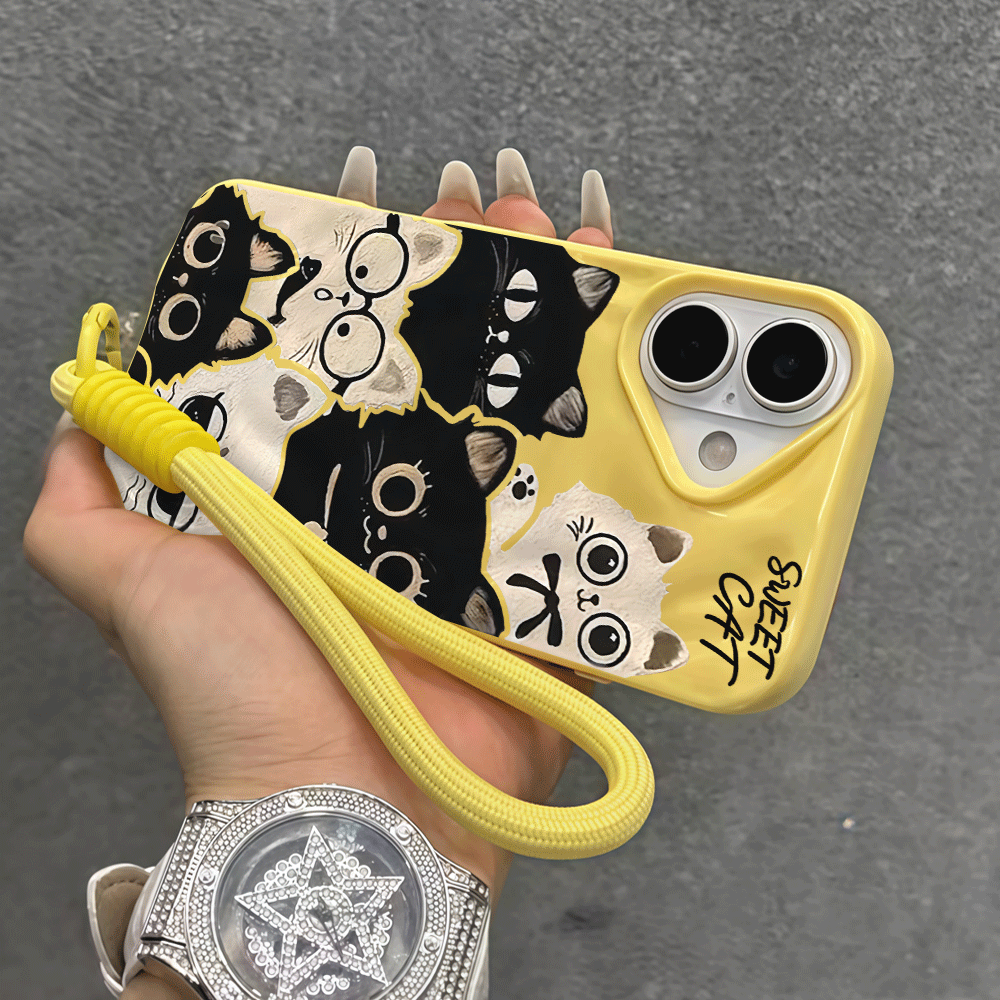 Wrist Strap Phone Case For iPh - Cute Cartoon Wrist Strap Silicone Case review and price