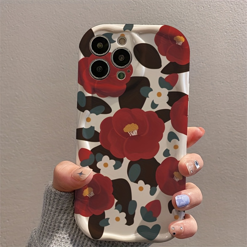 Vintage Red Camellia Flower Ri - Vintage Floral Pattern Soft Case review and price