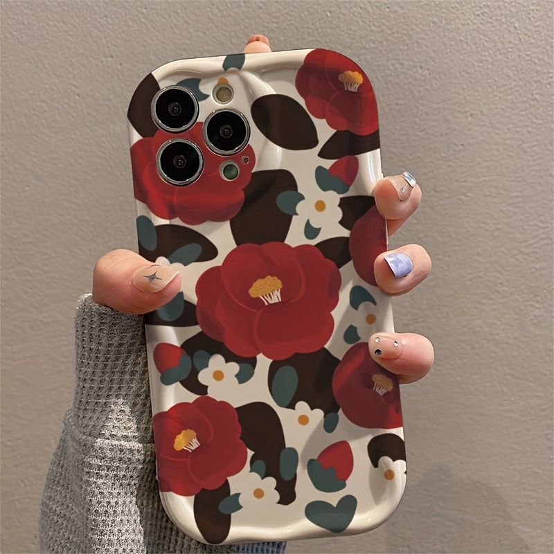 Vintage Red Camellia Flower Ri - Vintage Floral Pattern Soft Case review and price