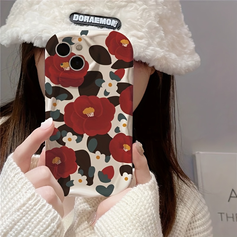 Vintage Red Camellia Flower Ri - Vintage Floral Pattern Soft Case review and price